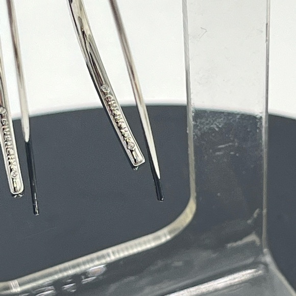 Givenchy Silver Tone Starburst Crystal Flower Half Hoop New - Picture 7 of 11